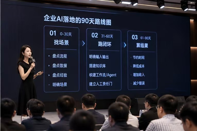 杨洋老师企业 AI 落地培训现场