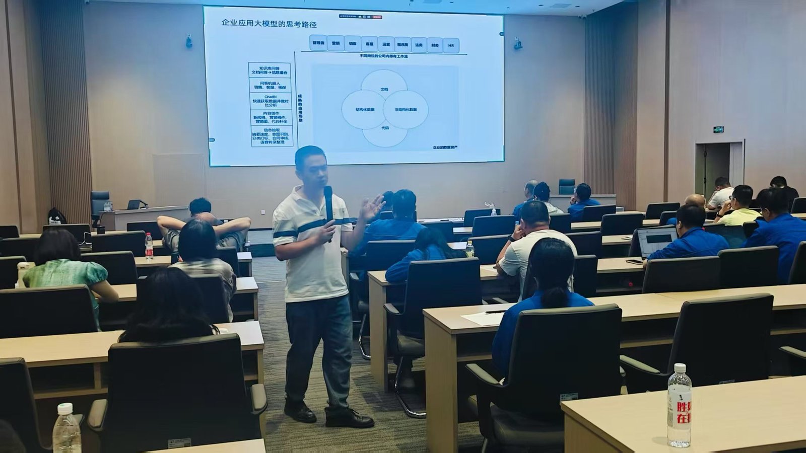 右军老师在包头某大型制造企业授课，业务与IT部门同堂
